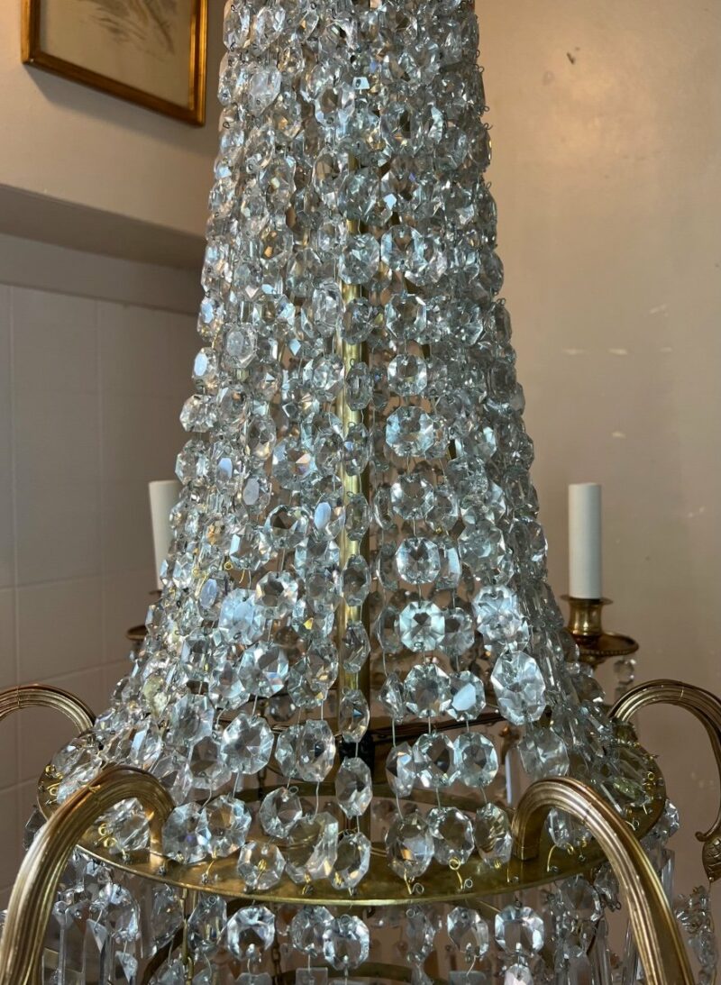 ancien lustre louis xvl corbeille
