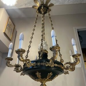 grand lustre empire bronze