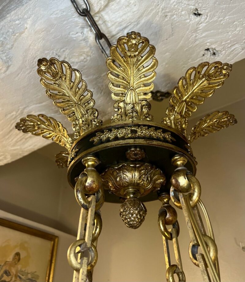 grand lustre empire en bronze
