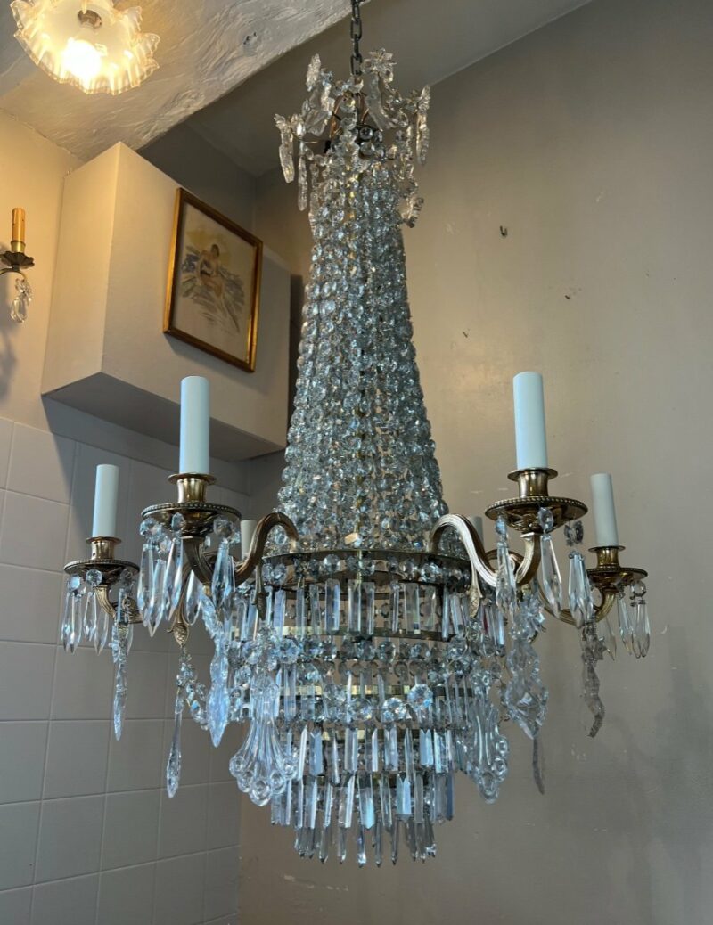 grand lustre louis xvl corbeille