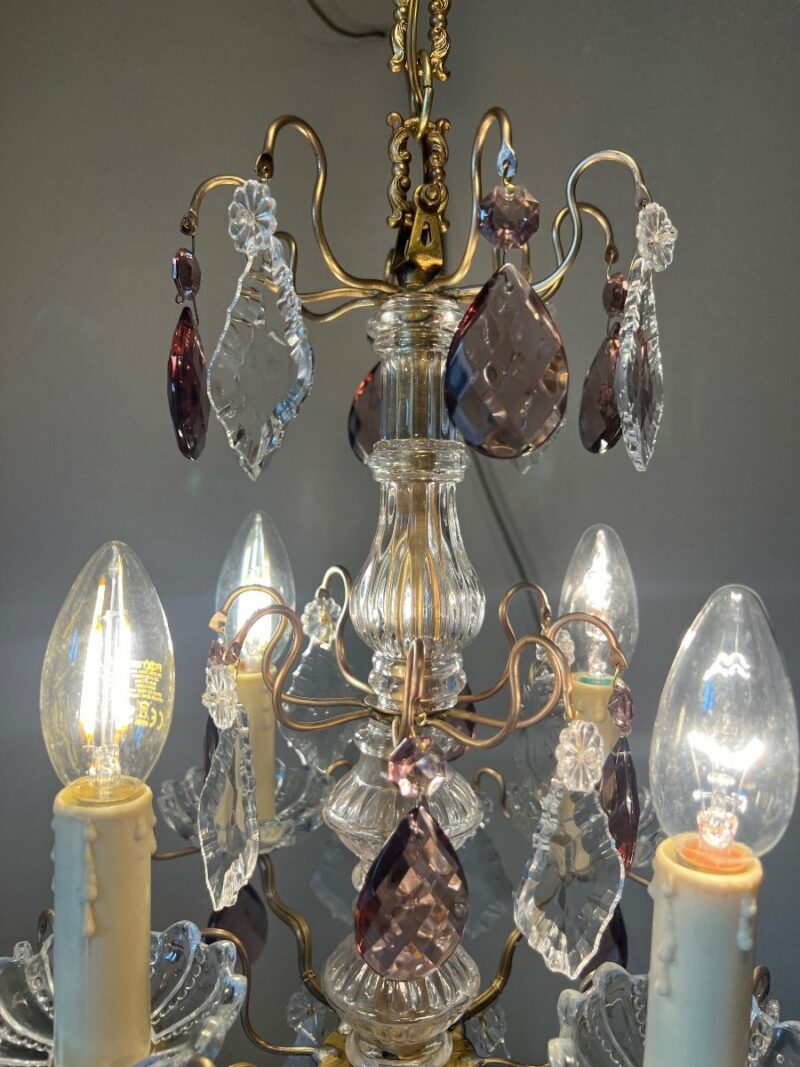 lustre à pampille cristal couleur