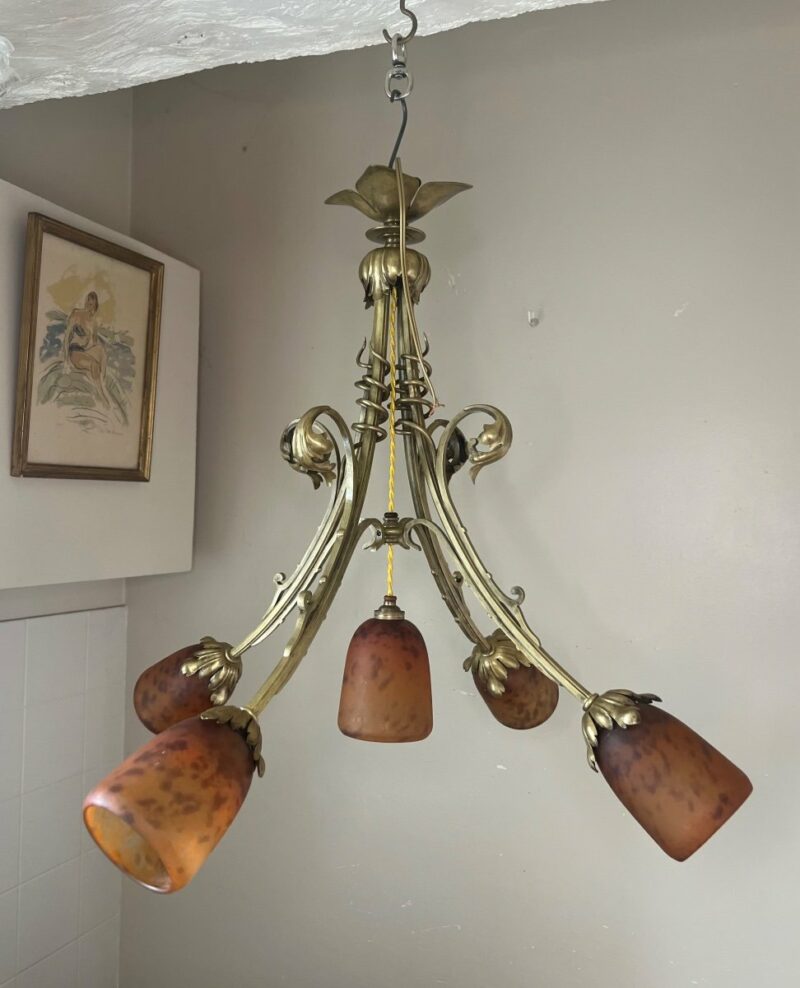 lustre art nouveau signé daume