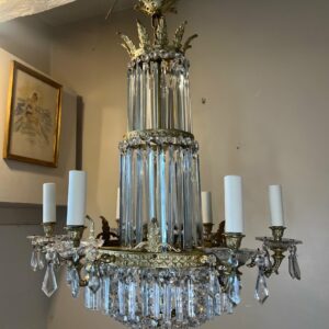 lusstre en cristal fin xlx chaine pampilles