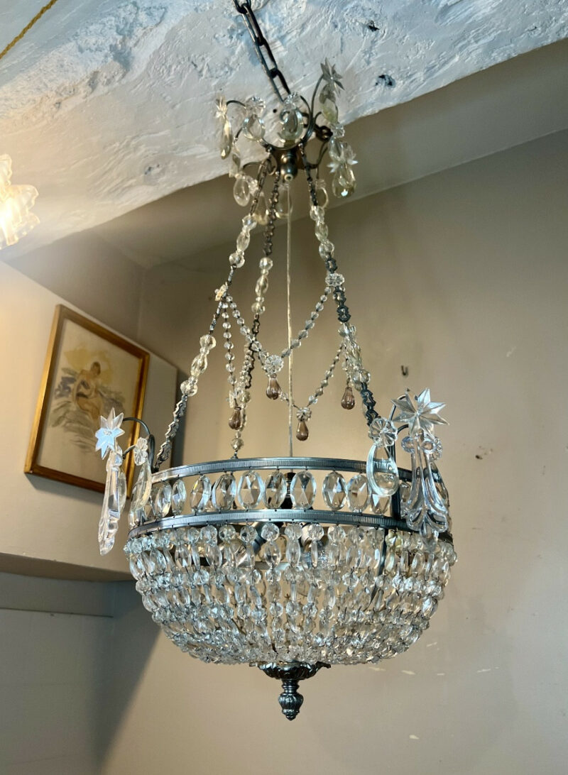 ancien lustre corbeille louis xvl - directoire