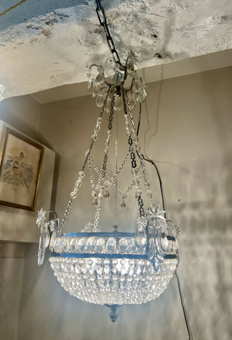 Ancien lustre corbeille atelier beaumanoir