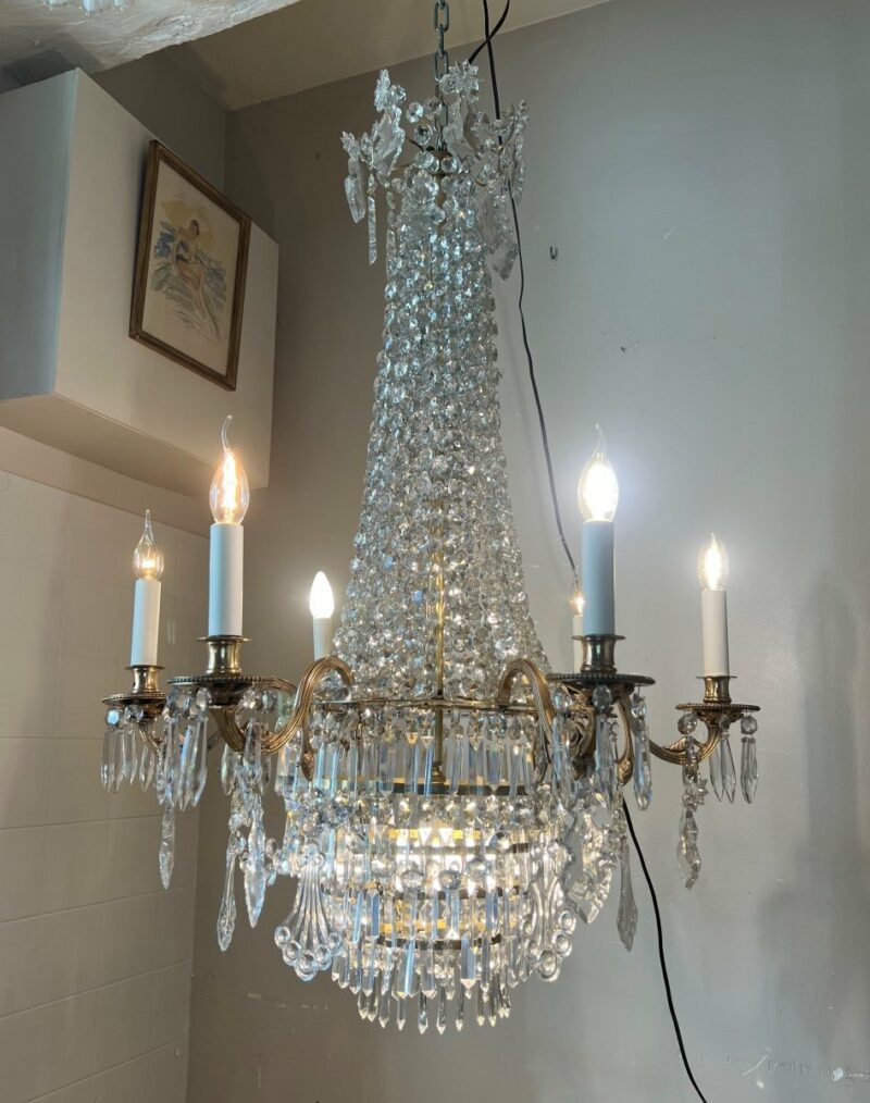 grand lustre ancien louis xvl cristal